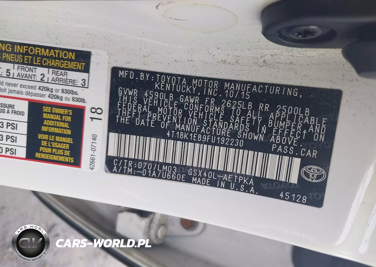 2015 Toyota Avalon Xle-Premium-Touring-Ltd VIN:4T1BK1EB9FU192230 - 9
