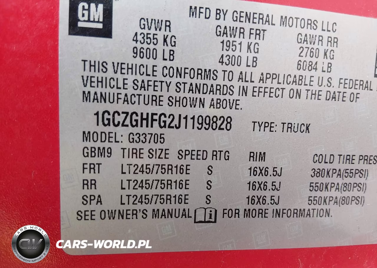 2018 Chevrolet Express 3500 Work Van VIN:1GCZGHFG2J1199828 - 9
