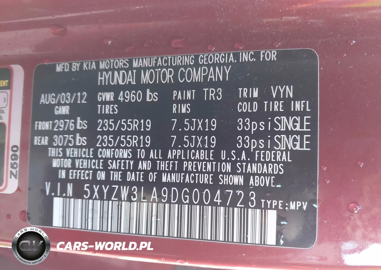 2013 Hyundai Santa Fe Sport 2.0T VIN:5XYZW3LA9DG004723 - 9