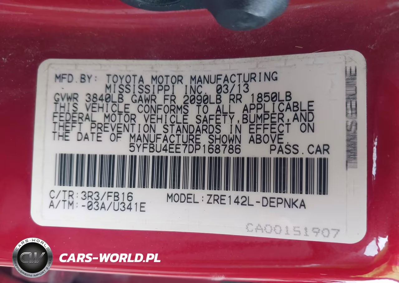 2013 Toyota Corolla Le VIN:5YFBU4EE7DP168786 - 9
