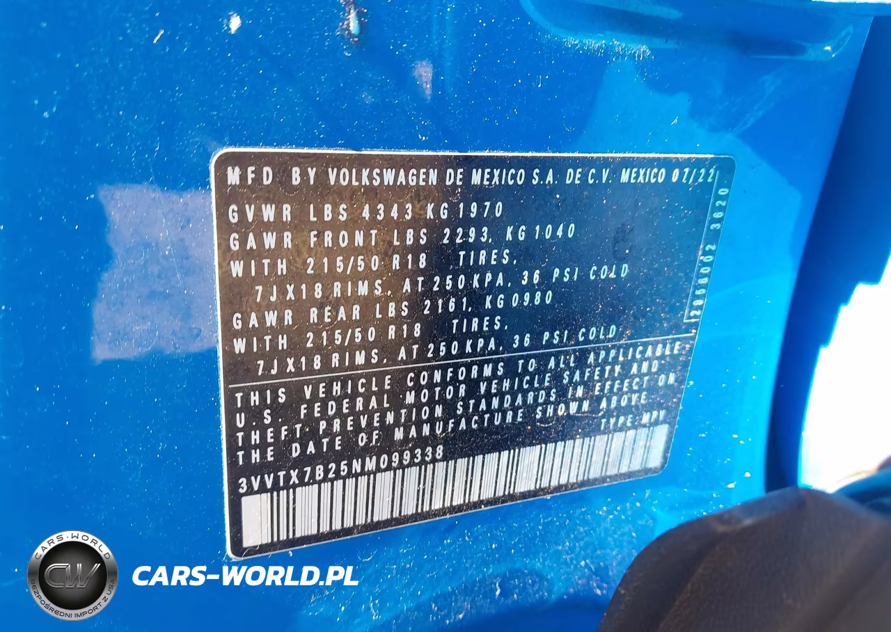 2022 Volkswagen Taos 1.5T Se VIN:3VVTX7B25NM099338 - 9
