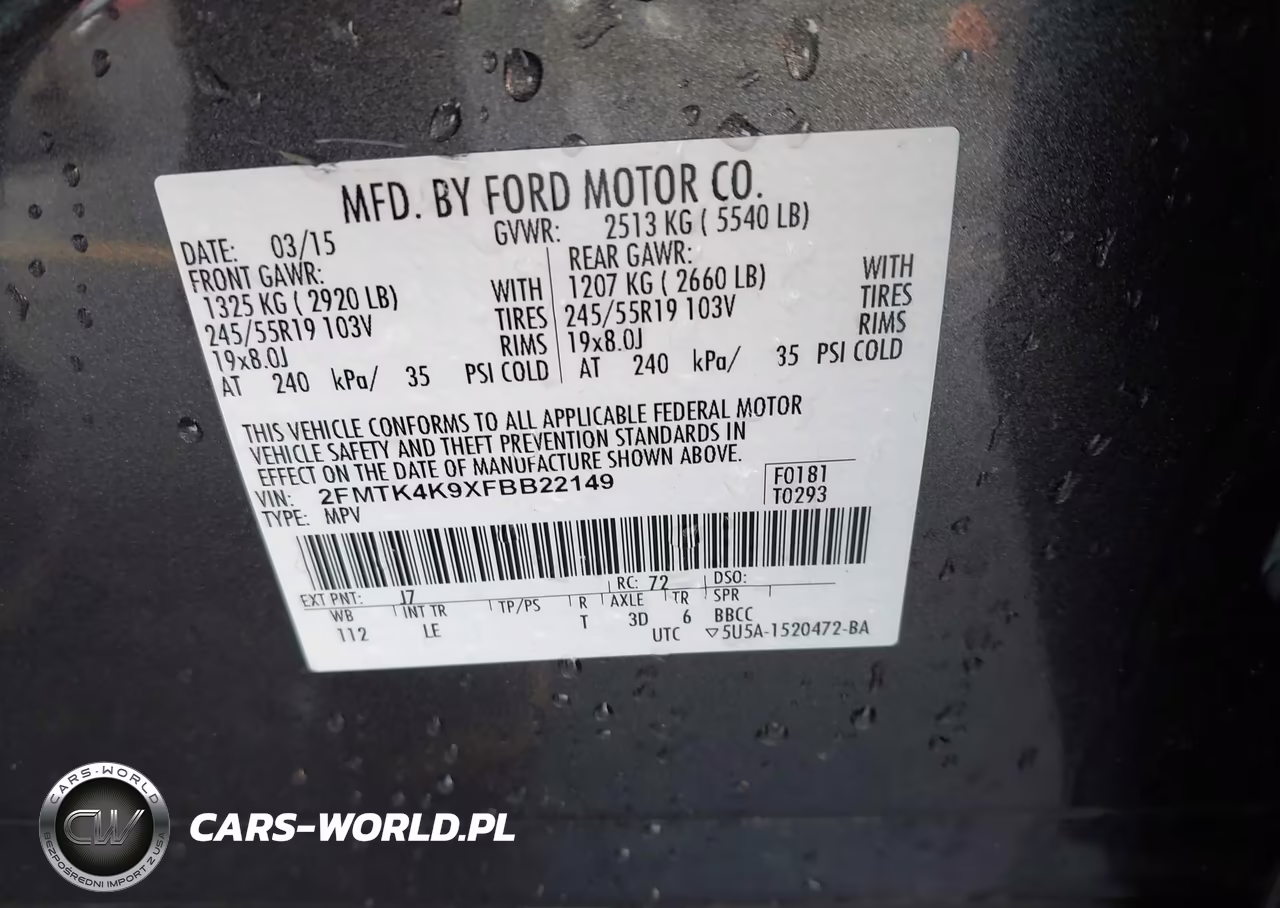 2015 Ford Edge Titanium VIN:2FMTK4K9XFBB22149 - 9