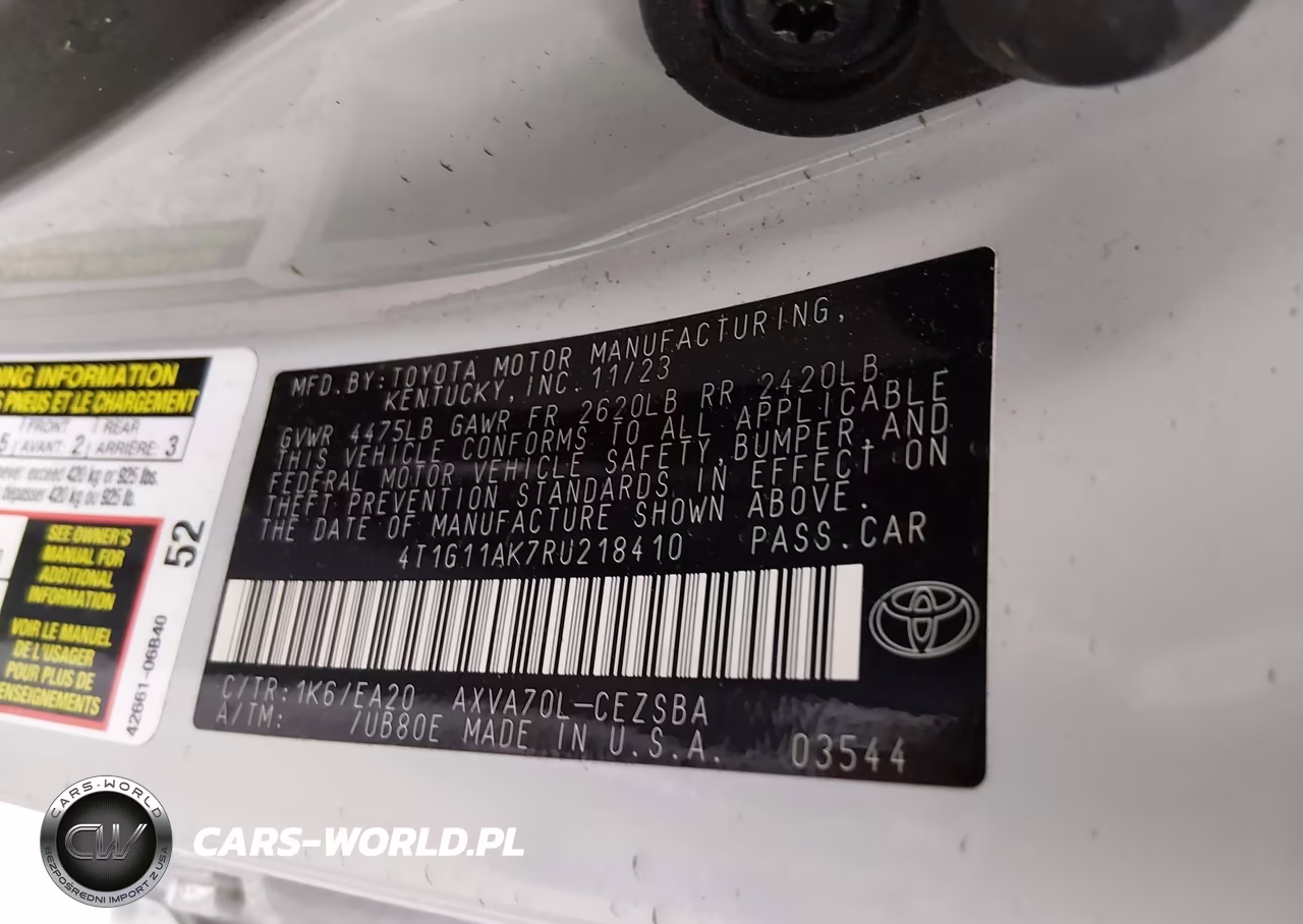 2024 Toyota Camry Se VIN:4T1G11AK7RU218410 - 9