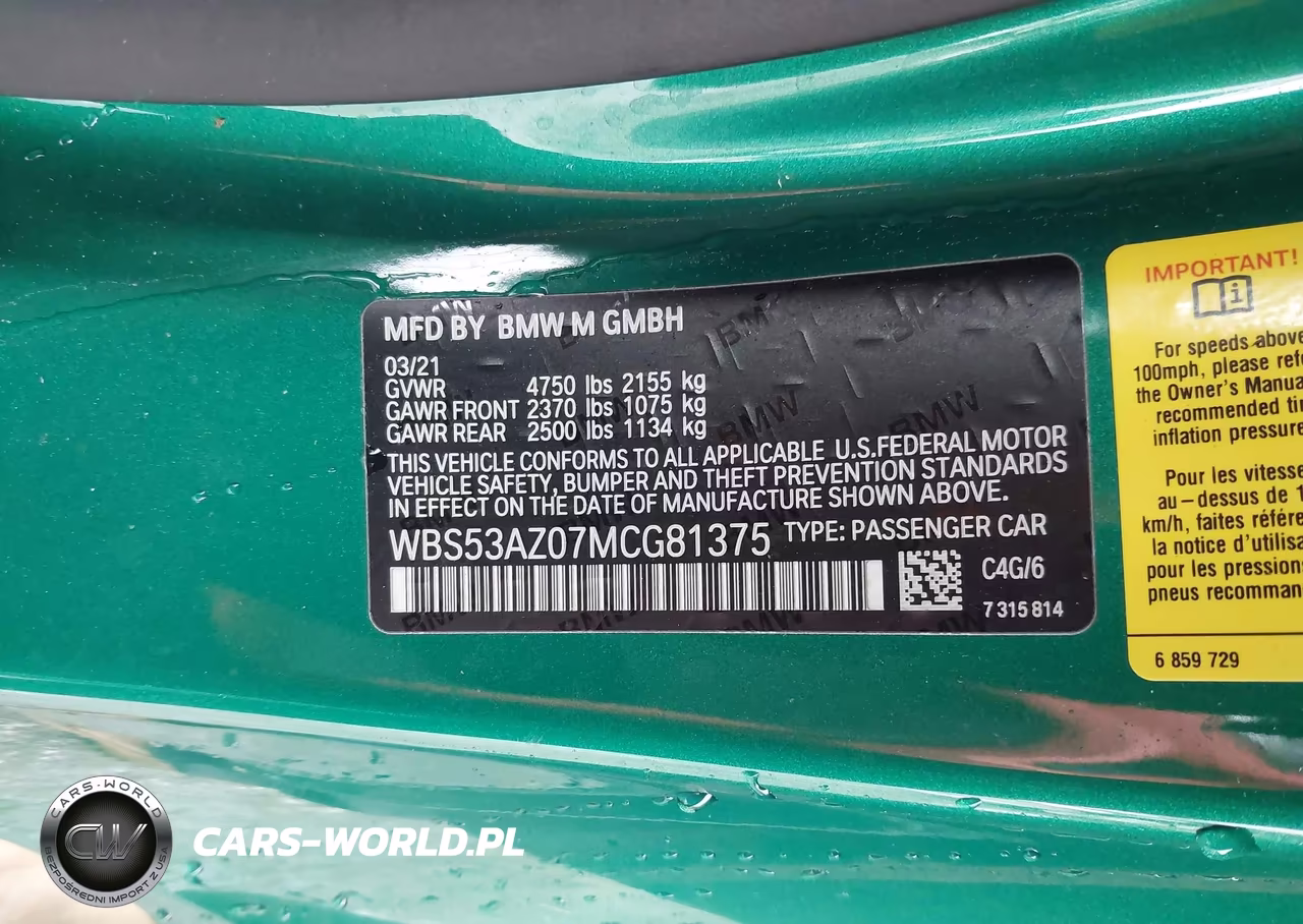 2021 BMW M4 VIN:WBS53AZ07MCG81375 - 9