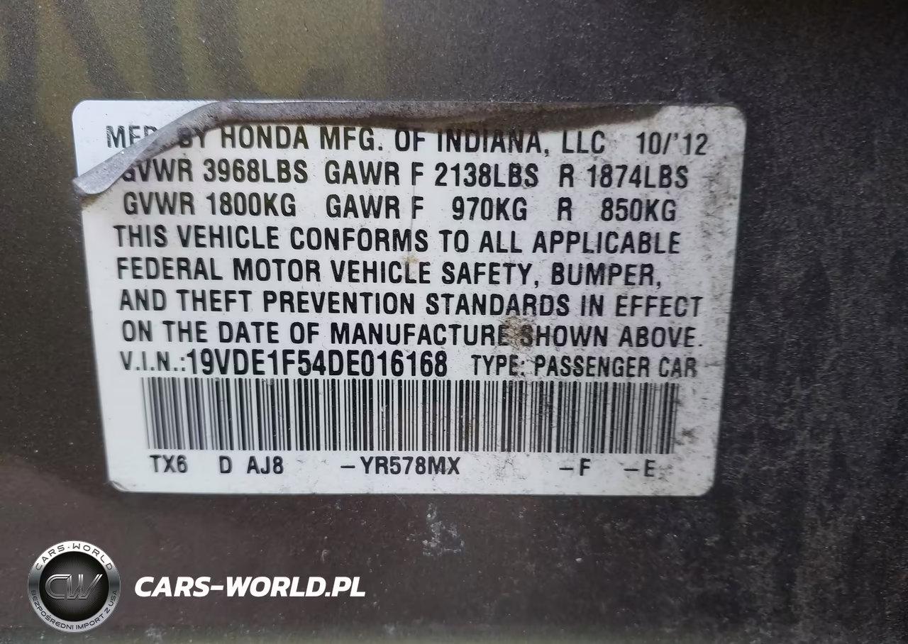 2013 Acura Ilx 2.0L VIN:19VDE1F54DE016168 - 9