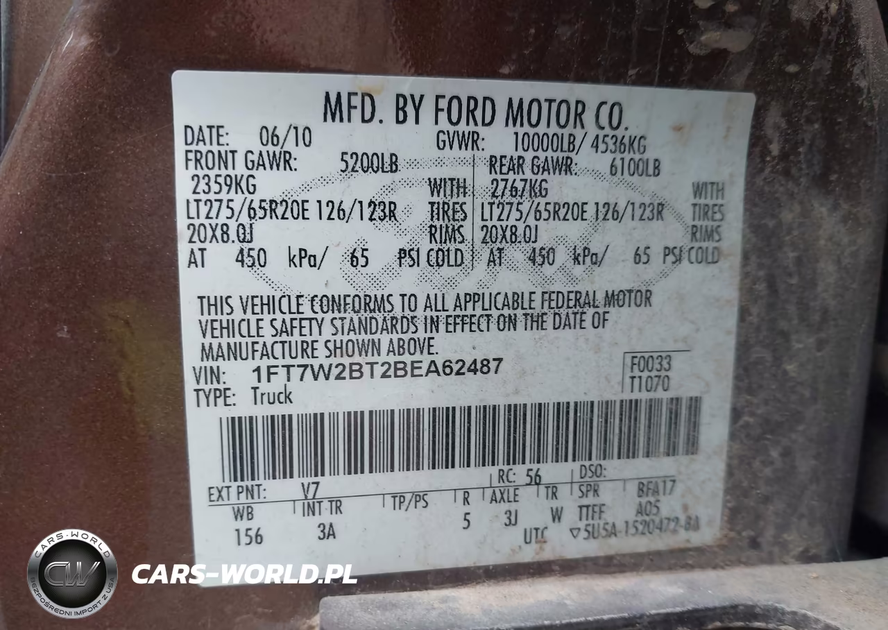 2011 Ford F-250 Xlt VIN:1FT7W2BT2BEA62487 - 9