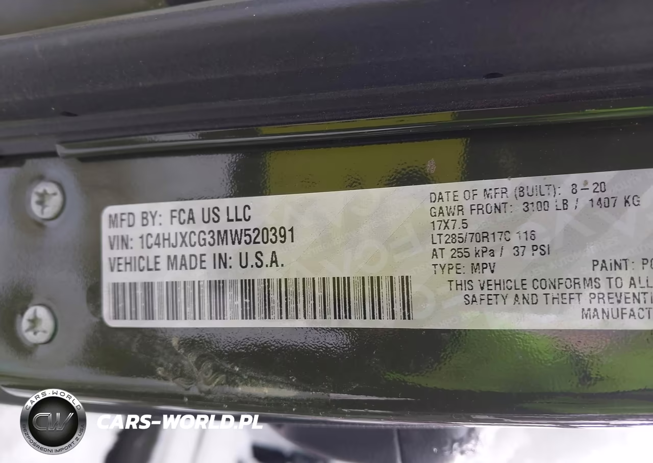 2021 Jeep Wrangler Rubicon 4X4 VIN:1C4HJXCG3MW520391 - 9