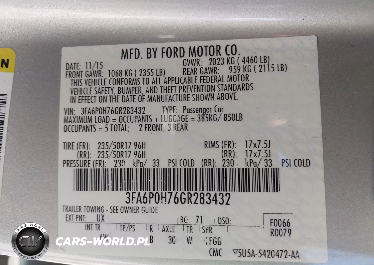 2016 Ford Fusion Se VIN:3FA6P0H76GR283432 - 9