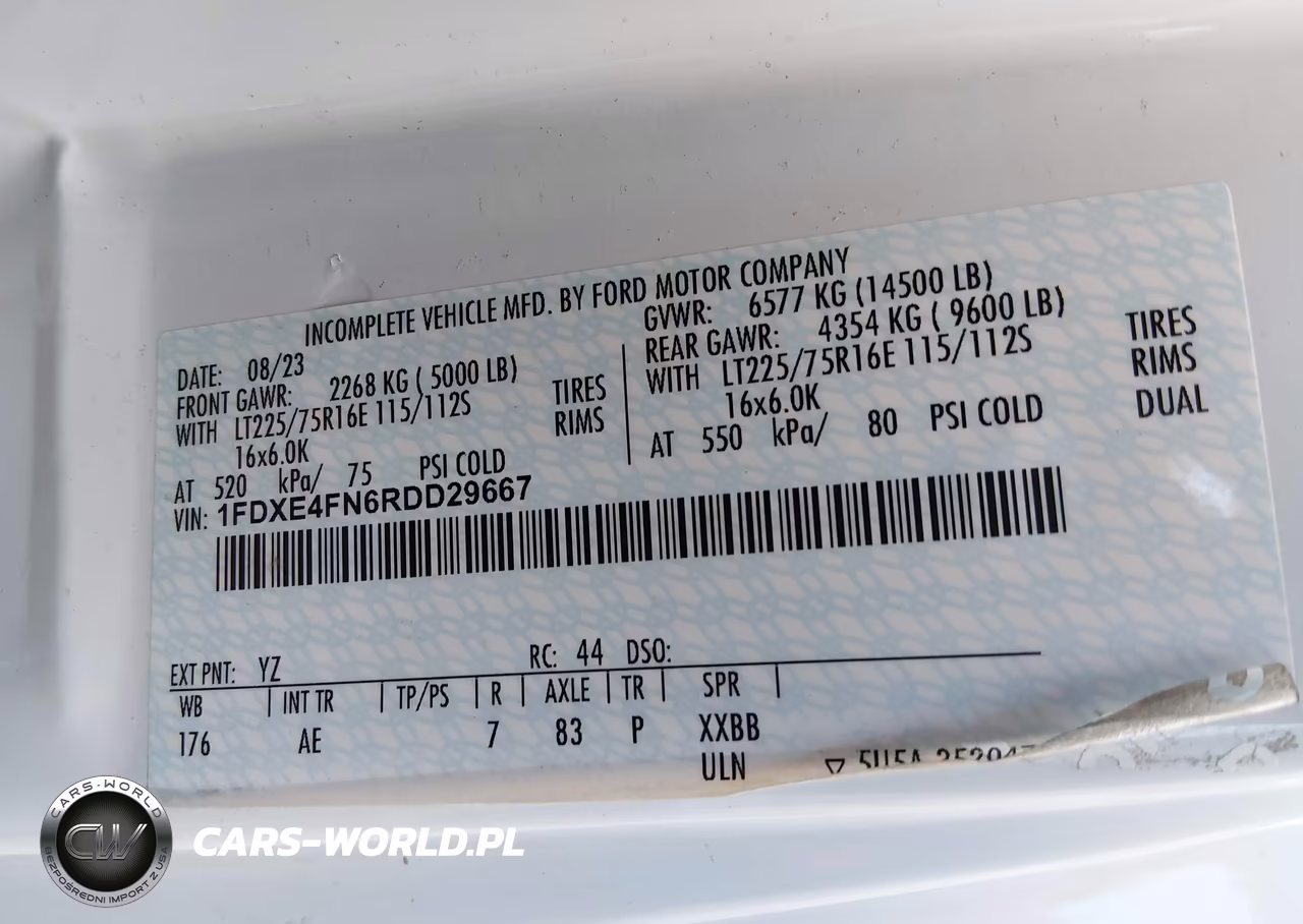 2024 Ford E-450 Cutaway VIN:1FDXE4FN6RDD29667 - 8