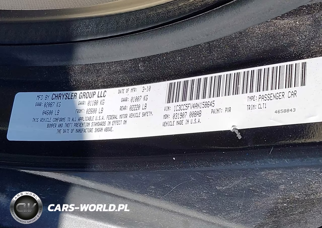 2010 Chrysler Sebring Limited VIN:1C3CC5FV4AN158645 - 9