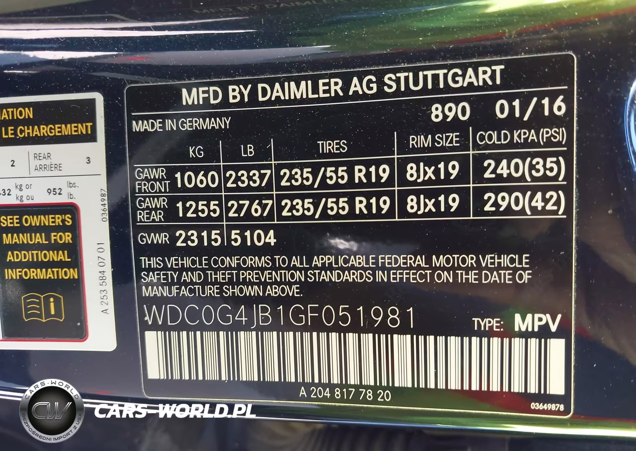 2016 Mercedes-Benz Glc 300 VIN:WDC0G4JB1GF051981 - 9
