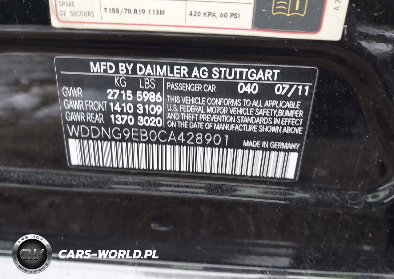 2012 Mercedes-Benz S 550 4Matic VIN:WDDNG9EB0CA428901 - 9