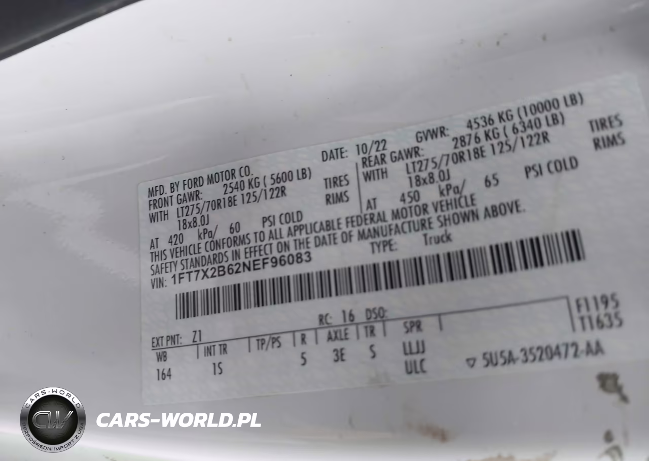 2022 Ford F-250 Xl VIN:1FT7X2B62NEF96083 - 9