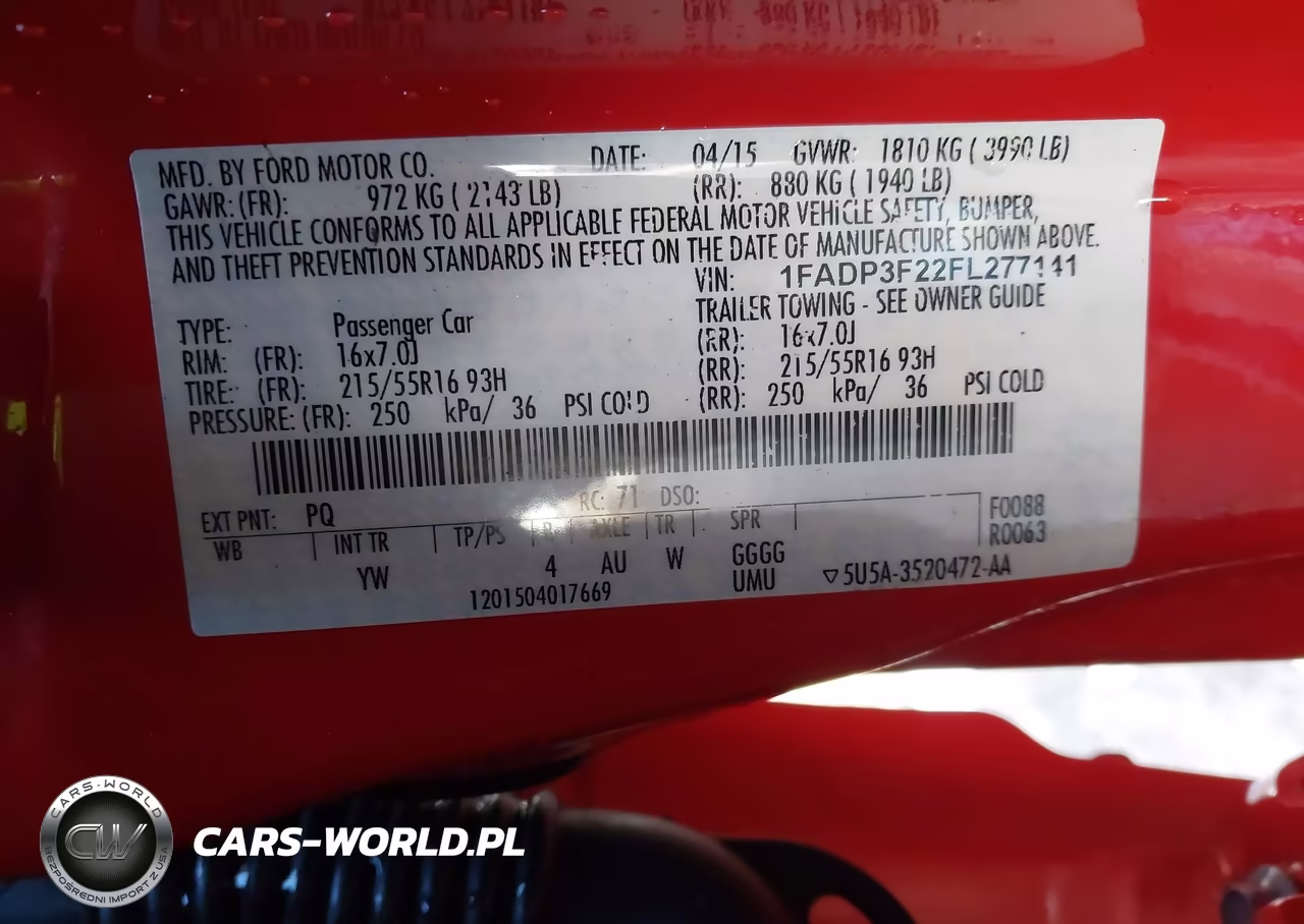 2015 Ford Focus Se VIN:1FADP3F22FL277141 - 9
