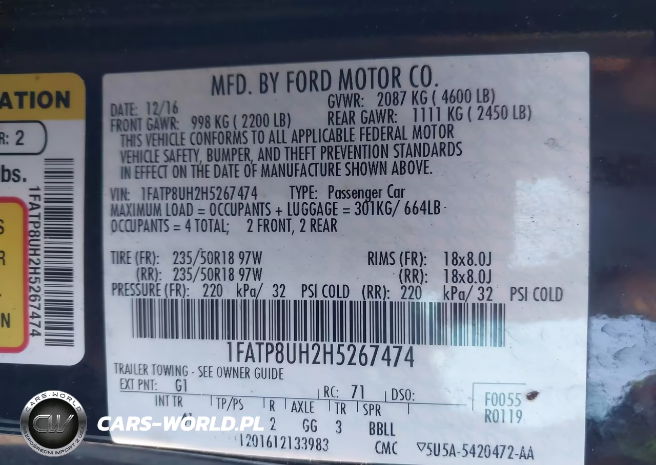 2017 Ford Mustang Ecoboost Premium VIN:1FATP8UH2H5267474 - 9