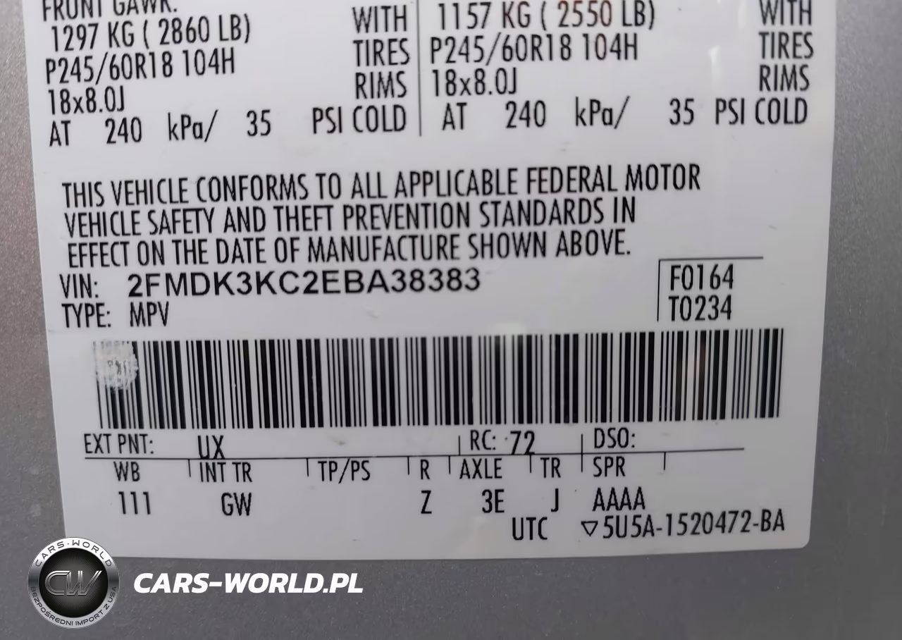 2014 Ford Edge Limited VIN:2FMDK3KC2EBA38383 - 9
