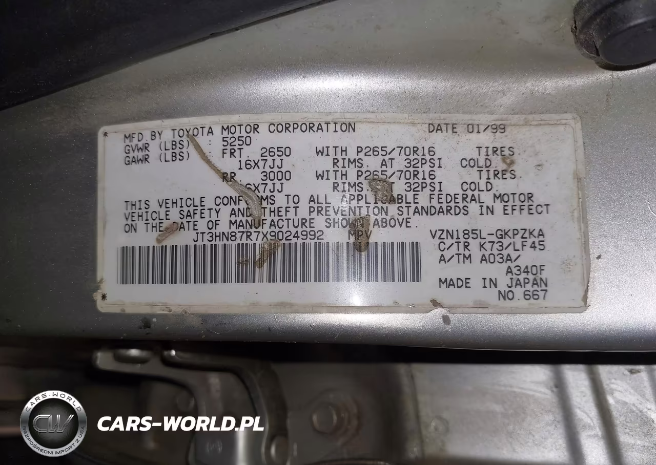 1999 Toyota 4Runner Limited V6 VIN:JT3HN87R7X9024992 - 18