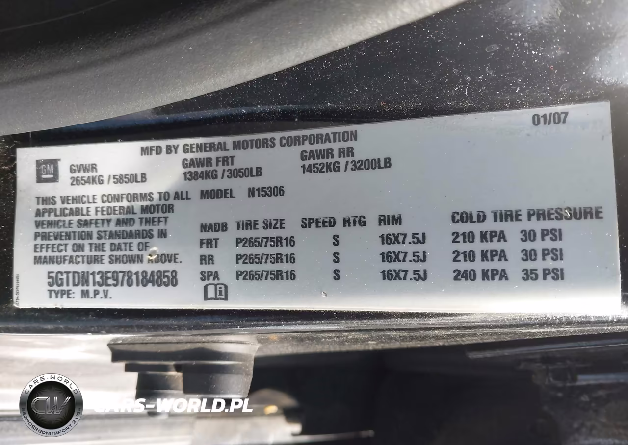 2007 Hummer H3 Suv VIN:5GTDN13E978184858 - 9