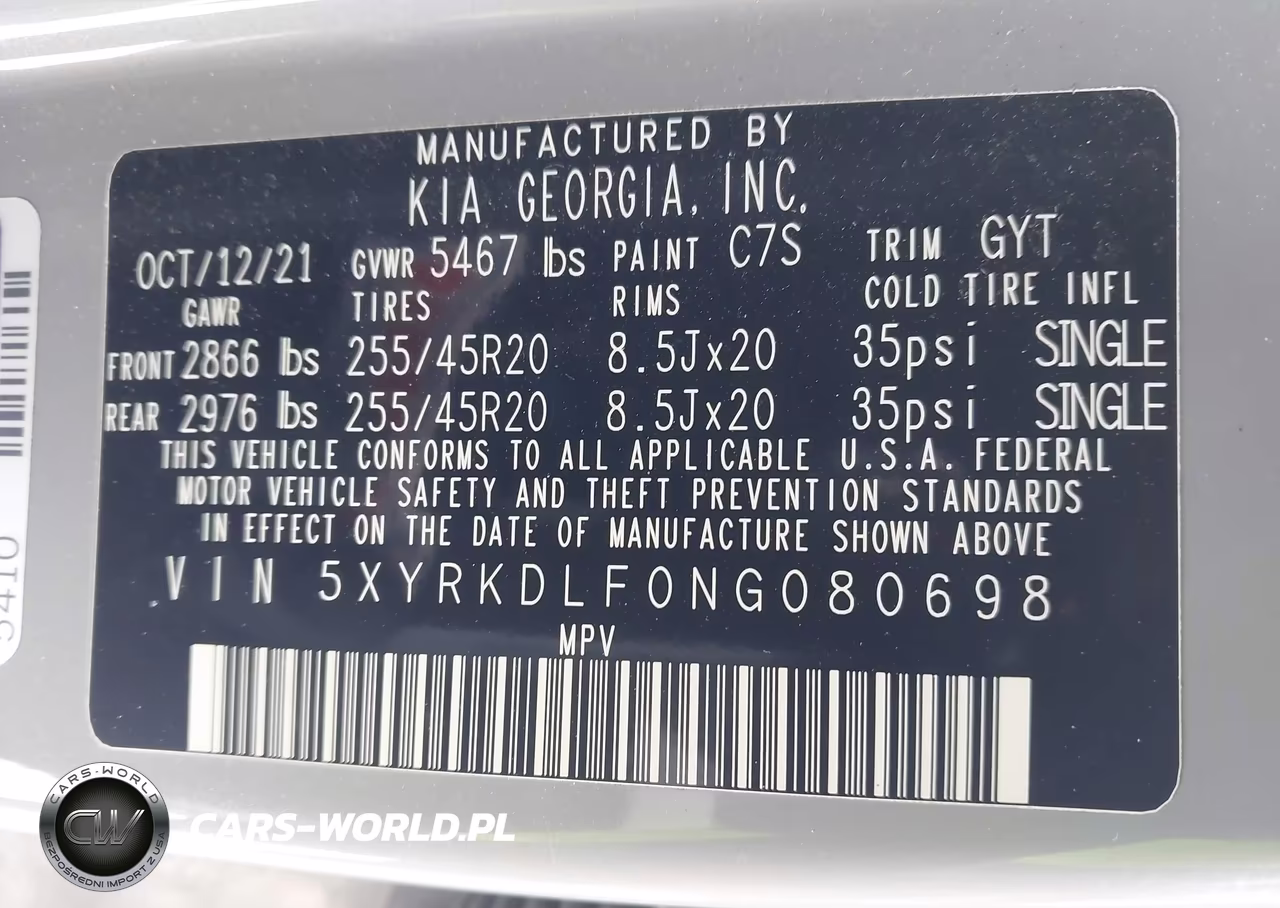 2022 Kia Sorento Sx VIN:5XYRKDLF0NG080698 - 9