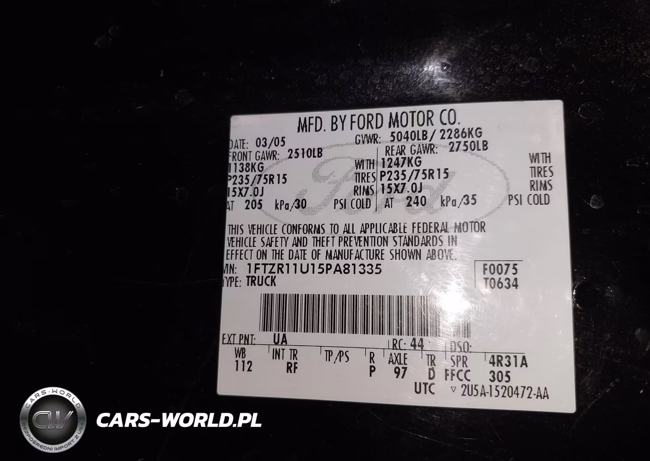 2005 Ford Ranger Edge-Xl-Xlt VIN:1FTZR11U15PA81335 - 9