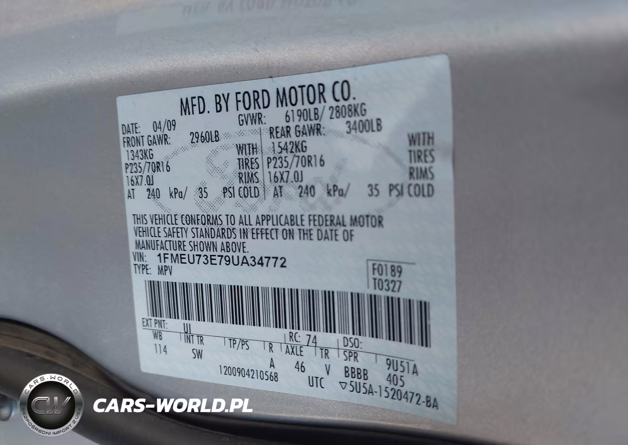 2009 Ford Explorer Xlt VIN:1FMEU73E79UA34772 - 9