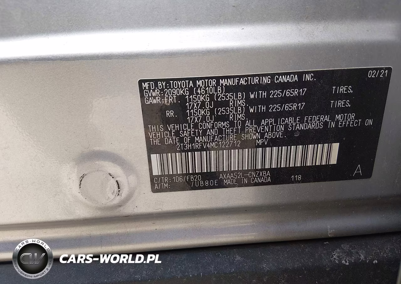 2021 Toyota Rav4 Le VIN:2T3H1RFV4MC122712 - 9