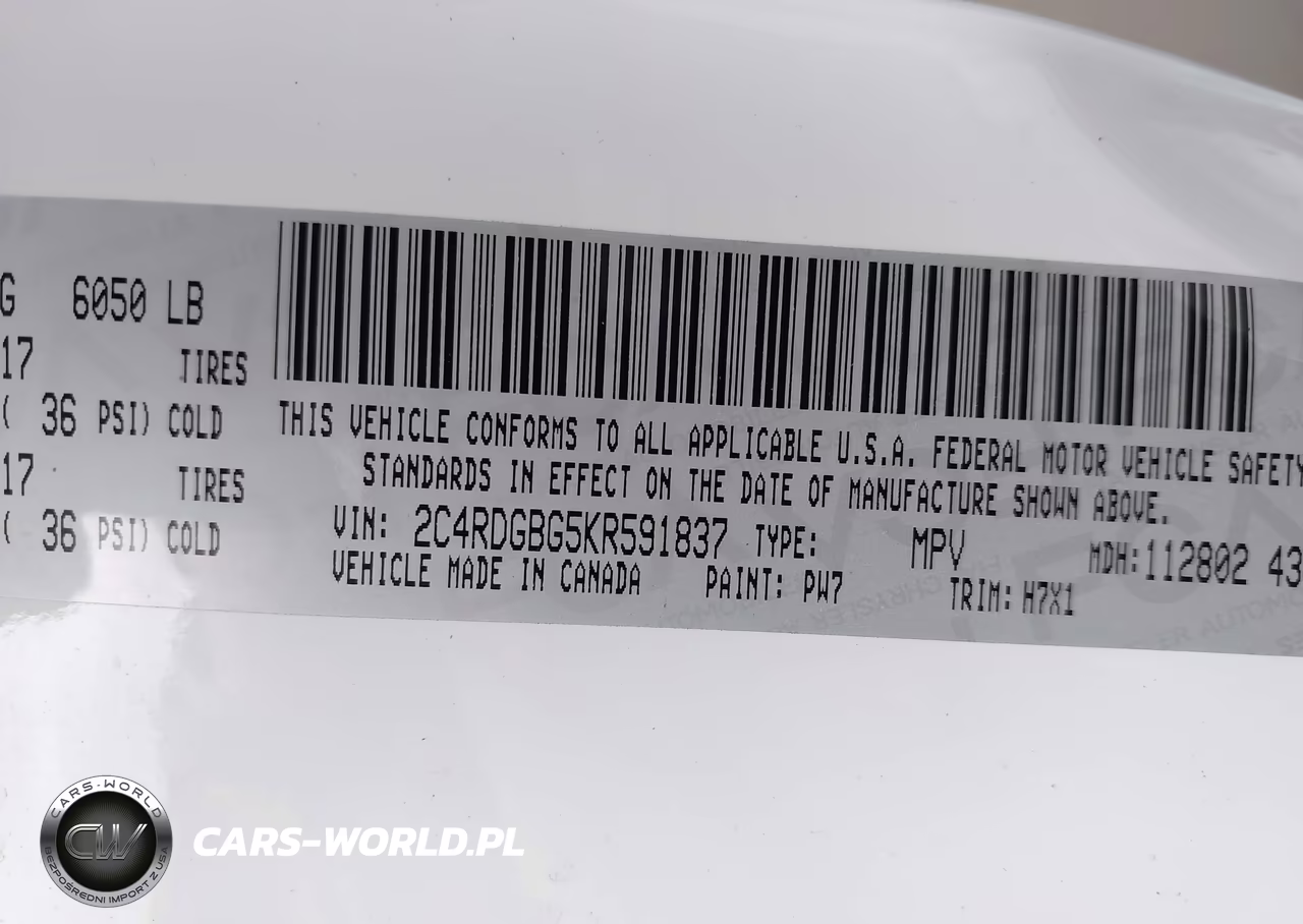 2019 Dodge Grand Caravan Se VIN:2C4RDGBG5KR591837 - 9