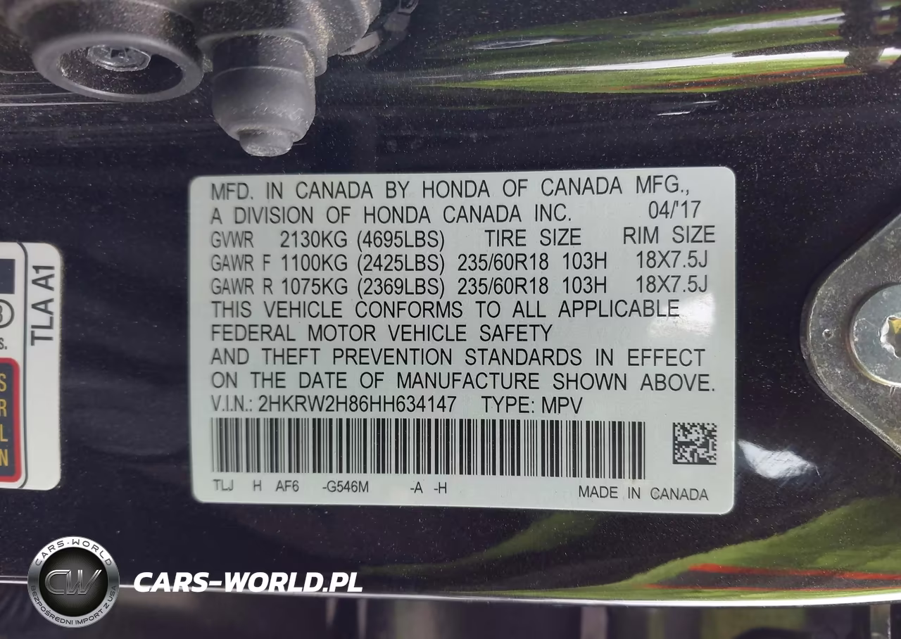 2017 Honda Cr-V Ex-L-Ex-L Navi VIN:2HKRW2H86HH634147 - 9