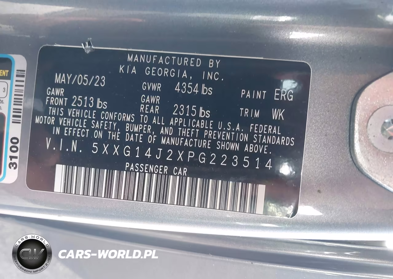 2023 Kia K5 Lxs VIN:5XXG14J2XPG223514 - 9