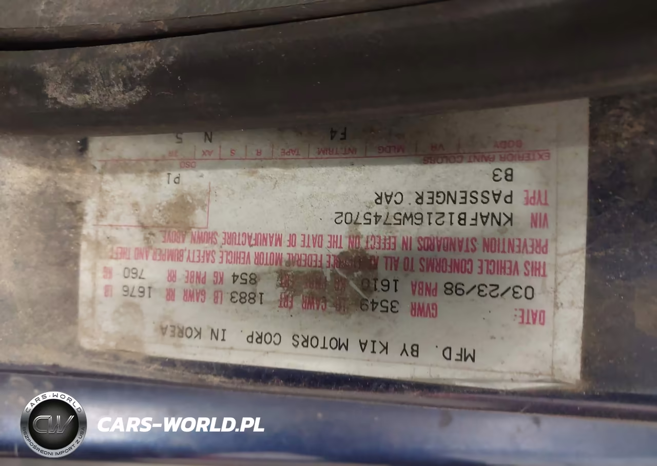 1998 Kia Sephia Ls VIN:KNAFB1216W5745702 - 9