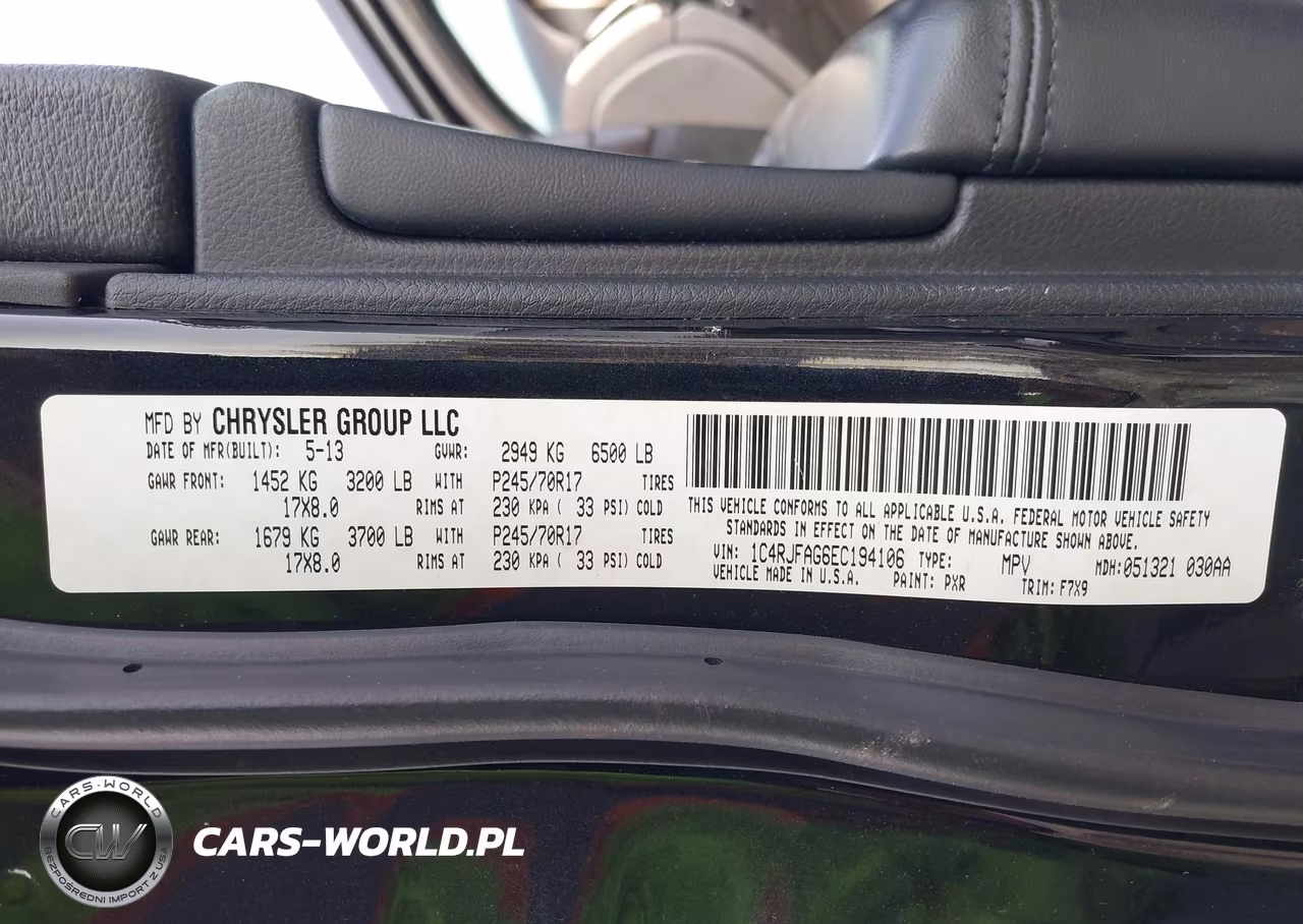 2014 Jeep Grand Cherokee Laredo VIN:1C4RJFAG6EC194106 - 9