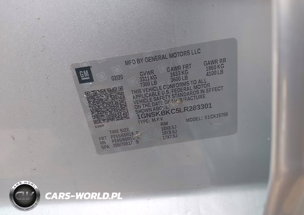 2020 Chevrolet Tahoe 4Wd Lt VIN:1GNSKBKC5LR283301 - 9