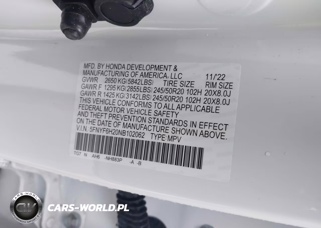 2022 Honda Pilot Awd Special Edition VIN:5FNYF6H20NB102062 - 9