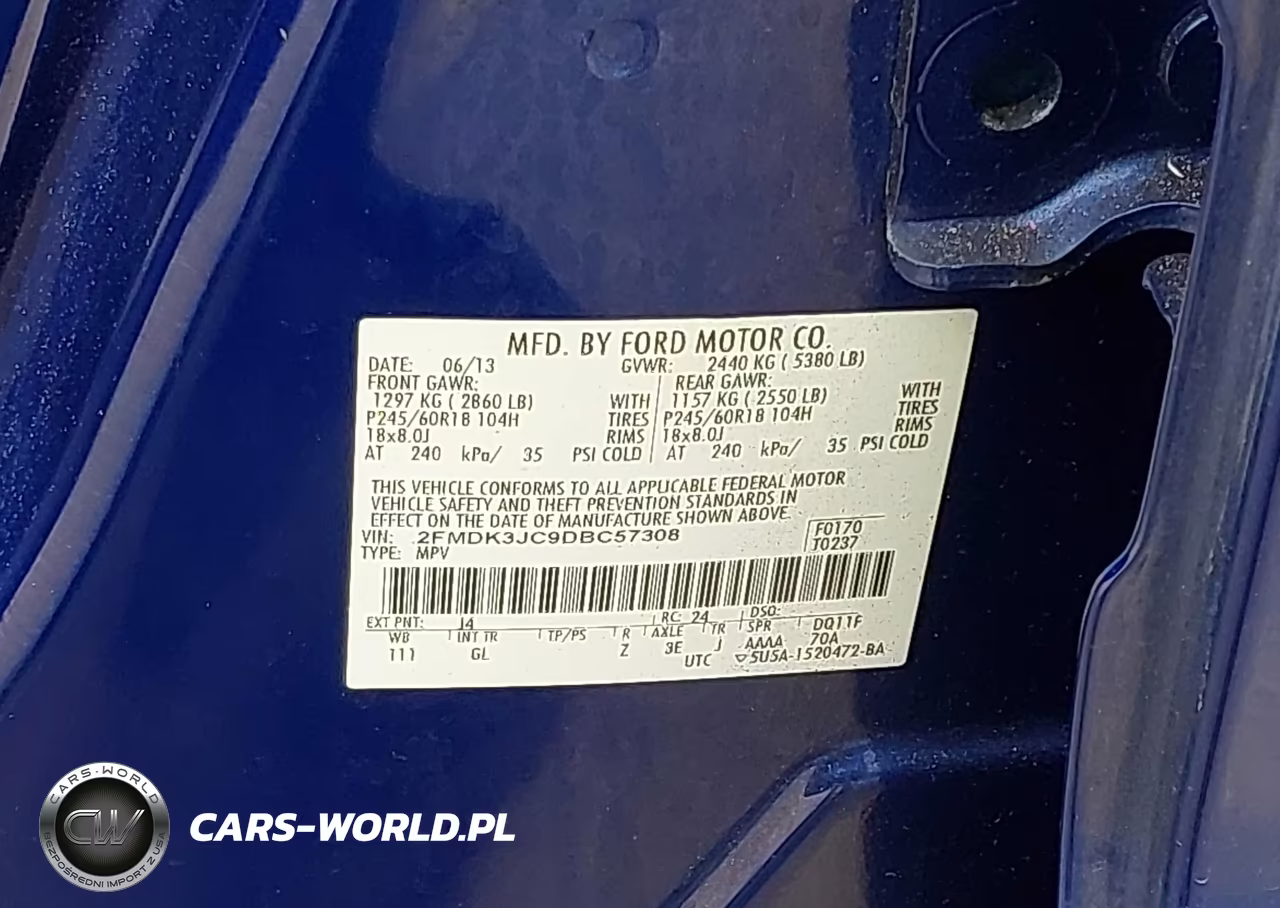 2013 Ford Edge Sel VIN:2FMDK3JC9DBC57308 - 9