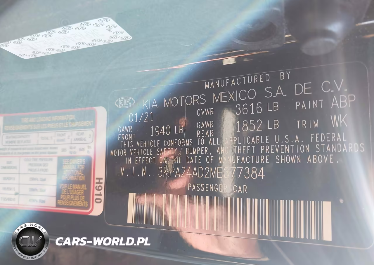 2021 Kia Rio Lx VIN:3KPA24AD2ME377384 - 9