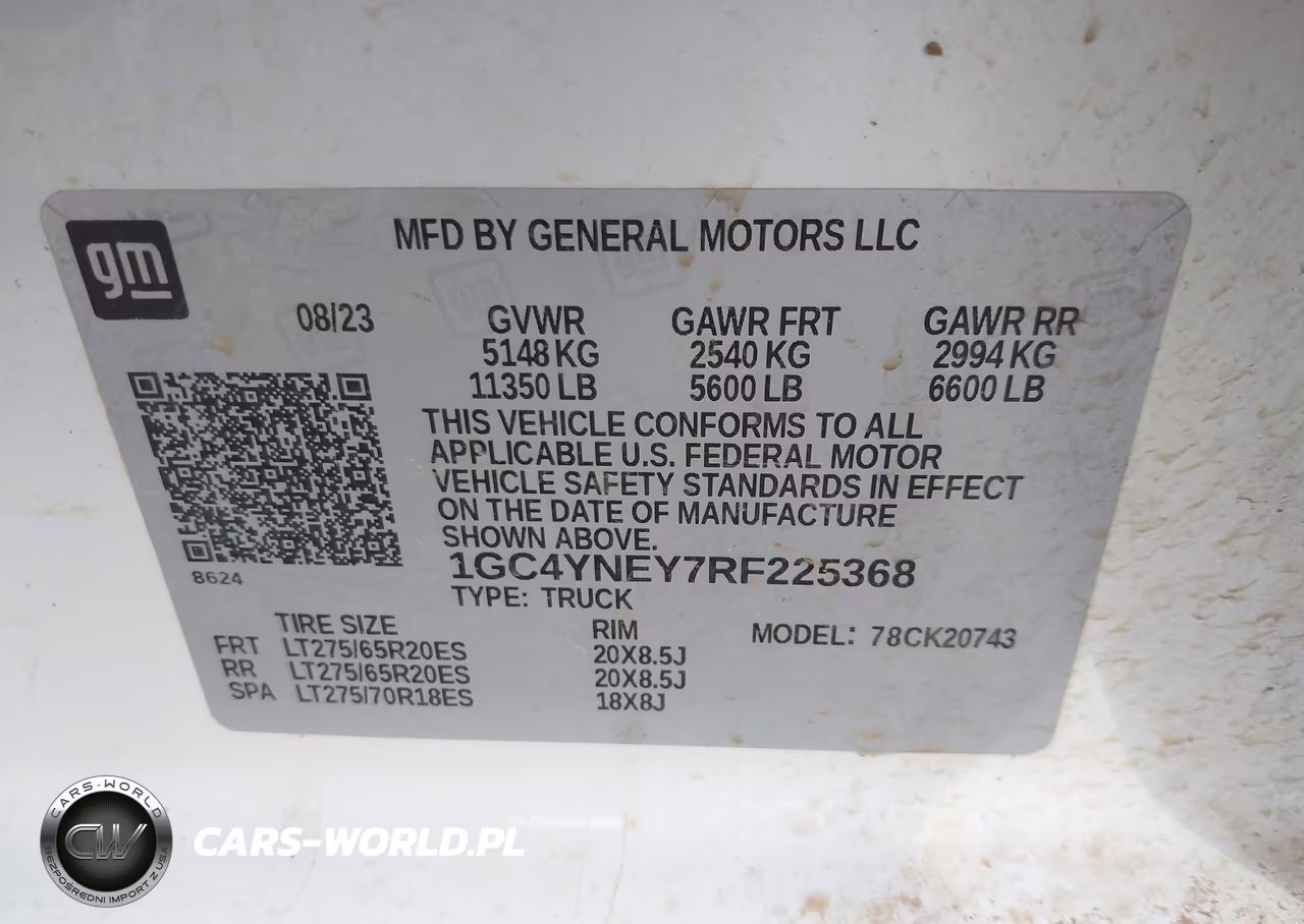 2024 Chevrolet Silverado 2500Hd 4Wd Standard Bed Lt VIN:1GC4YNEY7RF225368 - 7