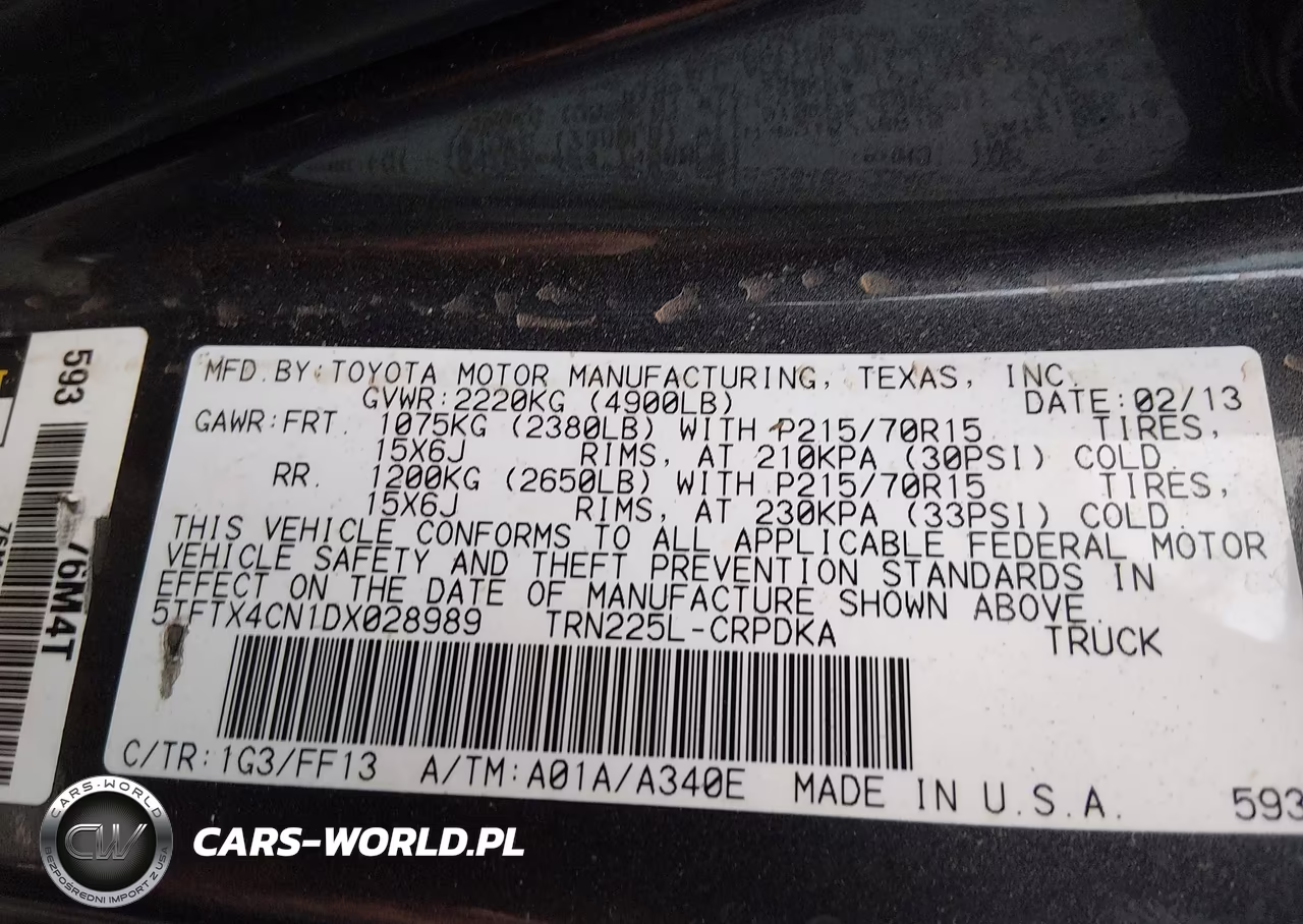 2013 Toyota Tacoma VIN:5TFTX4CN1DX028989 - 9