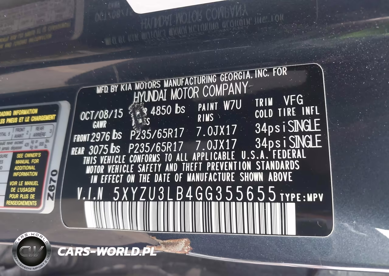 2016 Hyundai Santa Fe Sport 2.4L VIN:5XYZU3LB4GG355655 - 9
