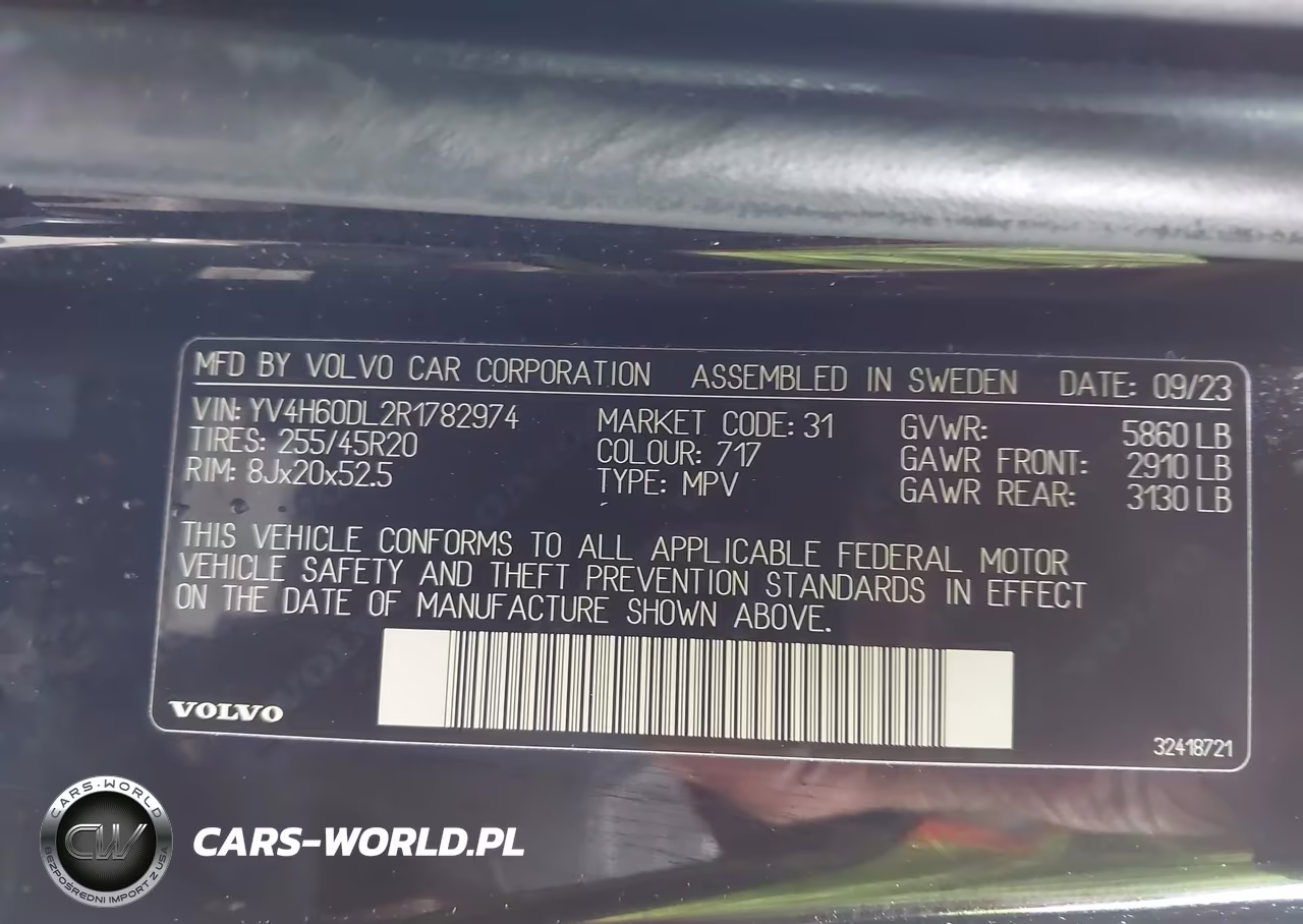 2024 Volvo Xc60 Recharge Plug-In Hybrid T8 Plus Dark Theme VIN:YV4H60DL2R1782974 - 9