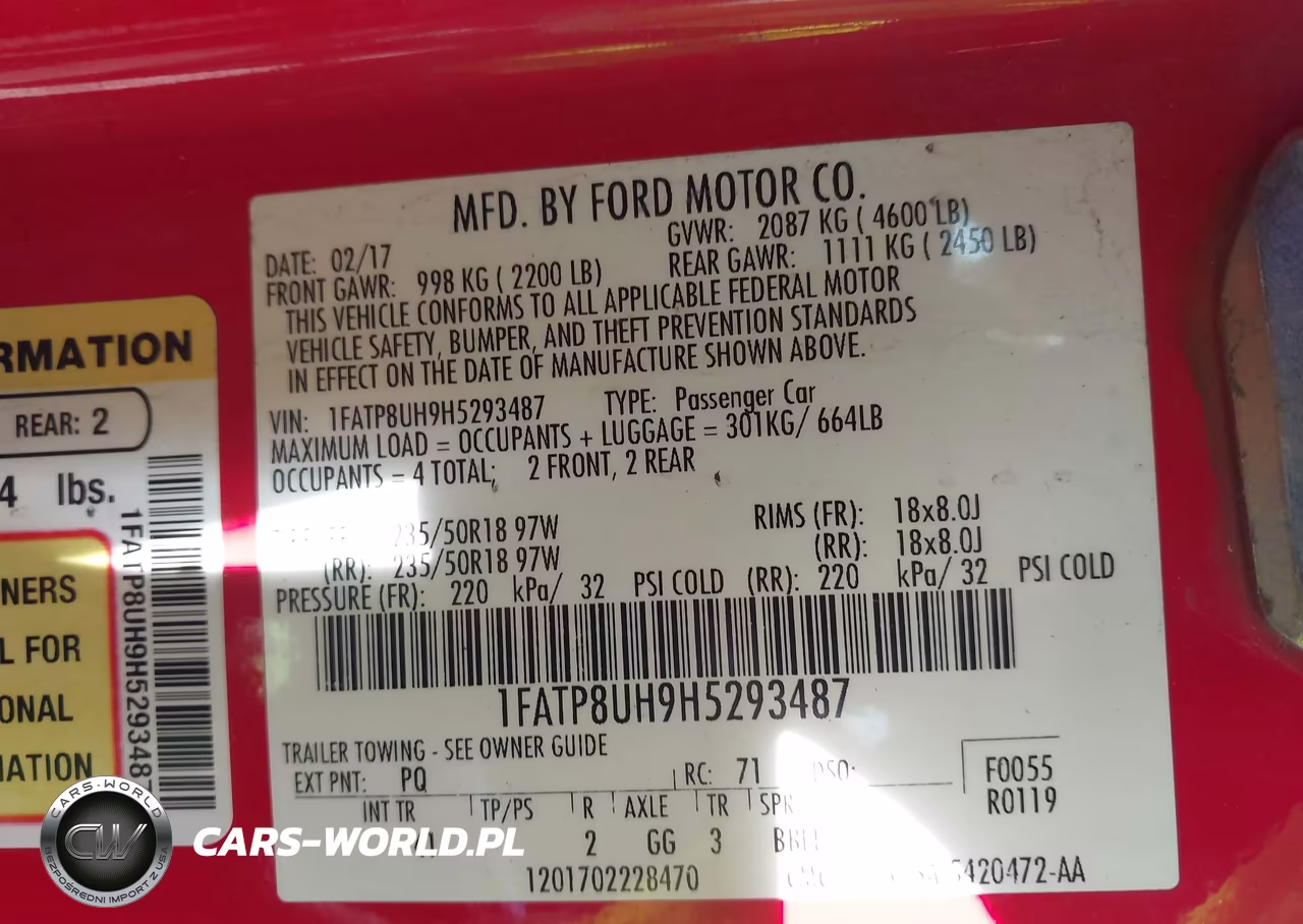 2017 Ford Mustang Ecoboost Premium VIN:1FATP8UH9H5293487 - 9