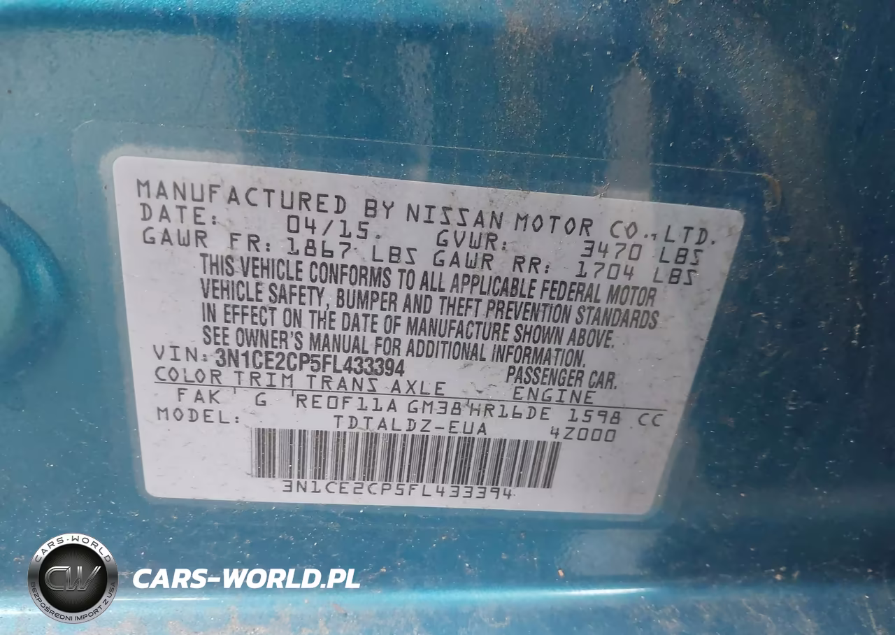 2015 Nissan Versa Note Sv VIN:3N1CE2CP5FL433394 - 9