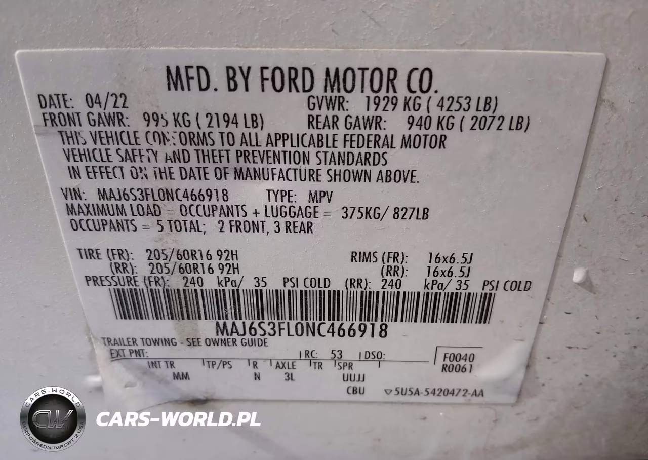 2022 Ford Ecosport S VIN:MAJ6S3FL0NC466918 - 9