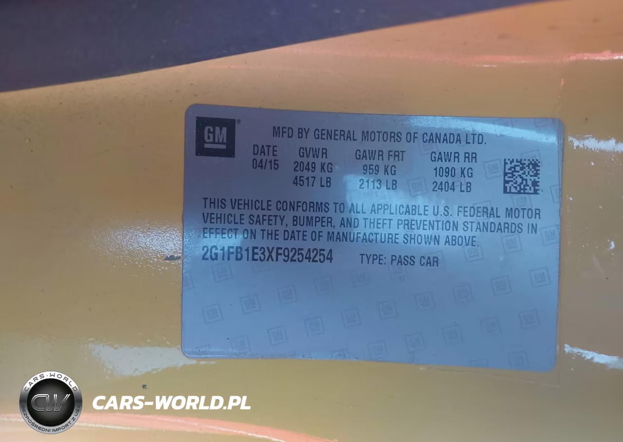 2015 Chevrolet Camaro 2Ls VIN:2G1FB1E3XF9254254 - 9