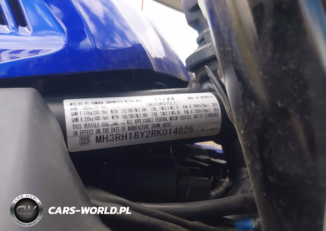 2024 Yamaha Yzfr3 A VIN:MH3RH18Y2RK014825 - 10