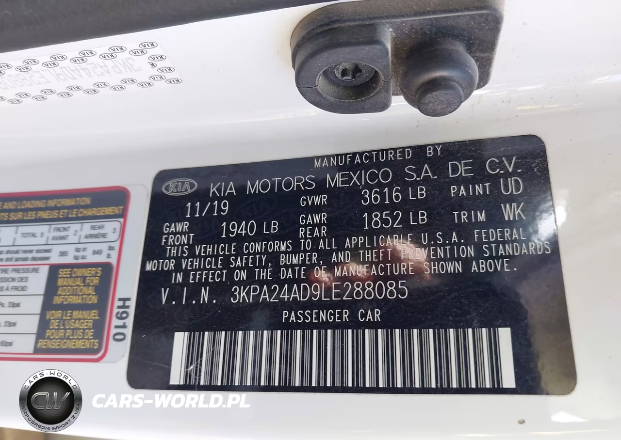 2020 Kia Rio Lx VIN:3KPA24AD9LE288085 - 9