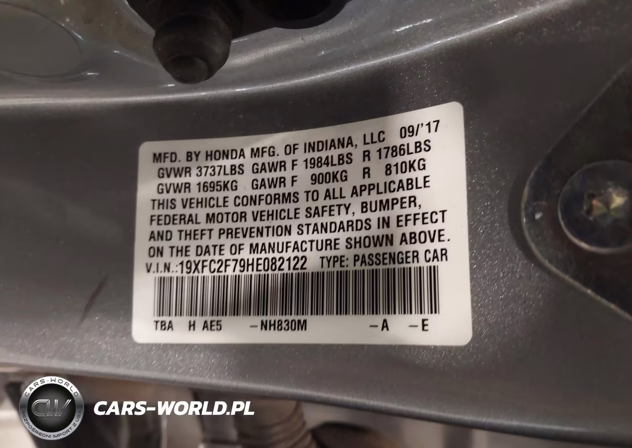 2017 Honda Civic Ex VIN:19XFC2F79HE082122 - 9