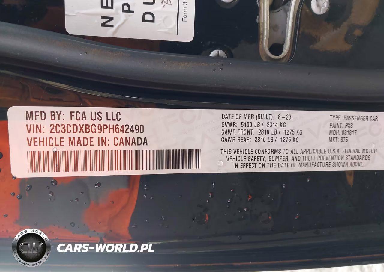 2023 Dodge Charger Sxt VIN:2C3CDXBG9PH642490 - 9