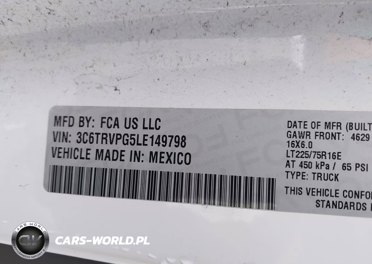 2020 Ram Promaster Window Van High Roof VIN:3C6TRVPG5LE149798 - 9