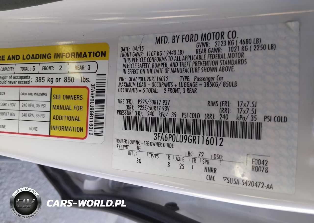 2016 Ford Fusion Hybrid Se VIN:3FA6P0LU9GR116012 - 9