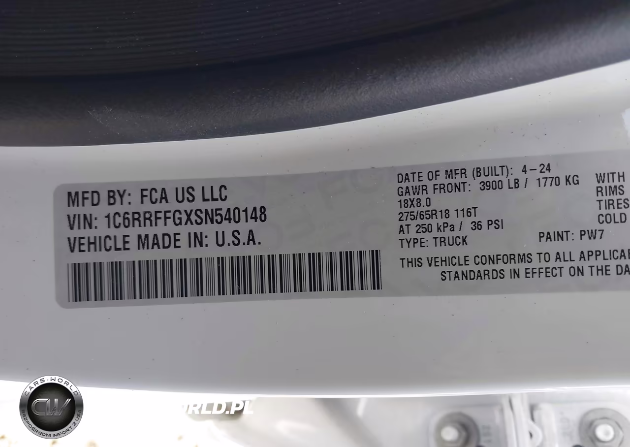 2025 Ram 1500 Big Horn 4X4 5'7 Box VIN:1C6RRFFGXSN540148 - 9